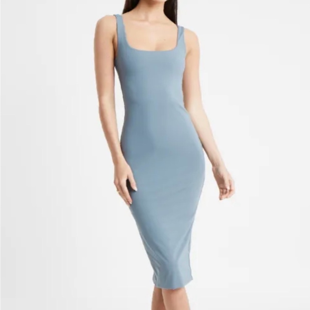 Because Of Alice NWT Tank Midi Side Zipper Slit Back SZ L Color Petrol